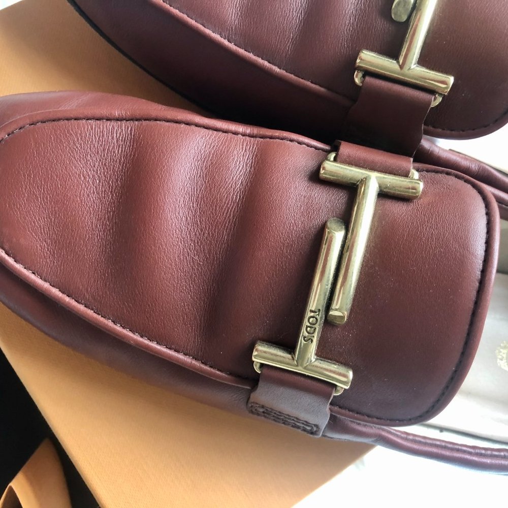 TOD'S T Metal Loafer Moc, Womens, Size 9 (39)